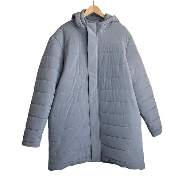 ZELLA Quilted Puffer Coat Jacket Women's Size XL Gray Winter Longline NEW $169 - Picture 1 of 9